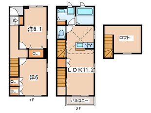 仮)ｱﾒﾆﾃｨｰ厚木市温水ｱﾊﾟｰﾄの物件間取画像